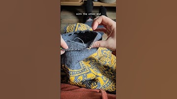 How to join new ball of yarn to your knit without any knots - weave in as you knit #knittingtutorial