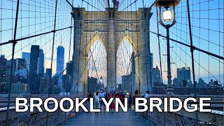 NEW YORK CITY Walking Tour [4K] - BROOKLYN BRIDGE Sunset Walk