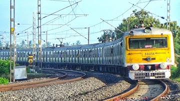 Super Speedy EMU Trains Speeding in Huge Curve Back to Back | Eastern Railways