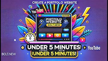 Build a Portfolio Website in UNDER 5 Minutes with Bolt NEW!