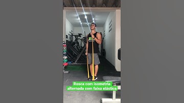 Rosca com isometria alternada com faixa elástica - prof. Matheus Gomes #shorts
