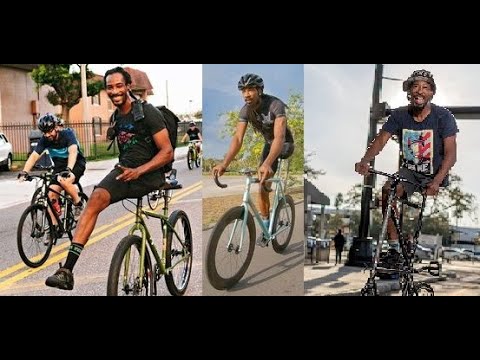One-leg Men Riding Bicycles