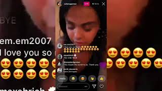 Selena gomez in depression and anxiety !!!instagram live