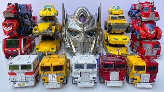 All Old OPTIMUS PRIME \& BUMBLEBEE Transformers - Robot Truck Lego Bank Robbery \& Police Car