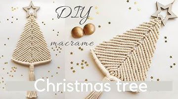DIY macrame Christmas tree tutorial, new pattern 21 step by step, make your own holiday decoration