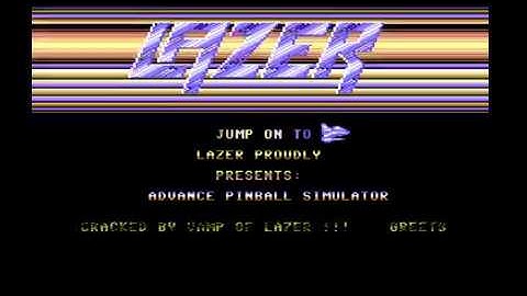 Lazer Intro - Commodore 64 - C64 - Advanced Pinball Simulator - Cracktro