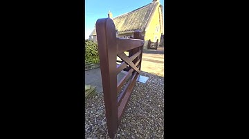 Wooden Domestic 5 Bar Electric Gate #shorts #gates