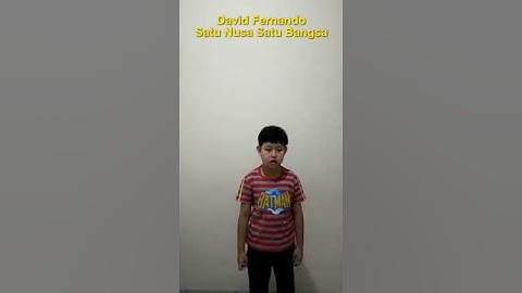 Kesenian   240521   Menyanyikan Lagu Nasional Satu Nusa Satu Bangsa   David Fernando   Kelas 2
