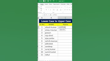 Upper Case in excel | How to convert lower case into upper case in Excel |   #shortsvideo​