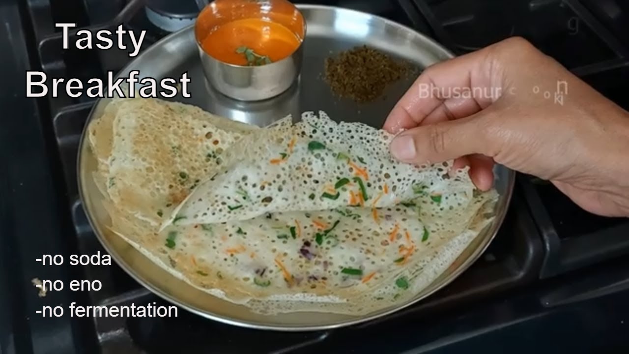 Rice Dosa Instant Breakfast Recipe Rice Neer Dosa Recipe South