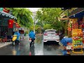Walking in the Rain - Da Nang Vietnam, Rain and City Sounds