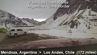 June 2019 Drive-lapse Mendoza, Argentina to Santiago, Chile Road Trip Drive Route @Brinno time-lapse