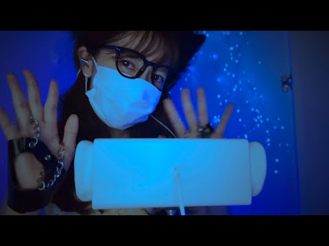 [ASMR] 鎖のレザー手袋マッサージ / 革手袋, スクイーズ / Leather gloves, Squeeze, massage