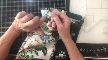 Vintage envelope stack, journal and drawstring bag set tutorial, pt 4