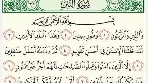سورة التين الدوري عن الكسائي