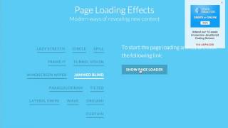 Information Page Loading Effects demo News