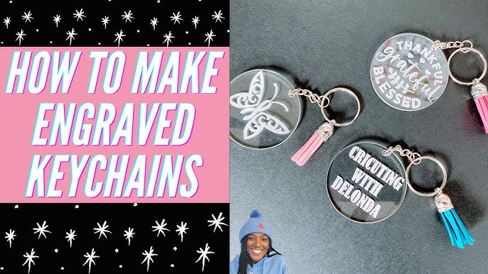 How To Make Acrylic Round Keychains With Vinyl Decals Using