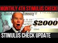 WHOA! $2000 MONTHLY 4th Stimulus Check + $15k House Credit + $1400 Check Dates
