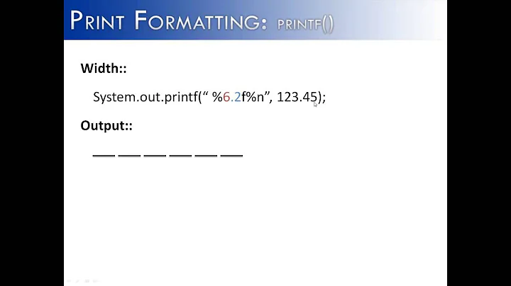 Print Formatting Part 4: printf() Width (Java)