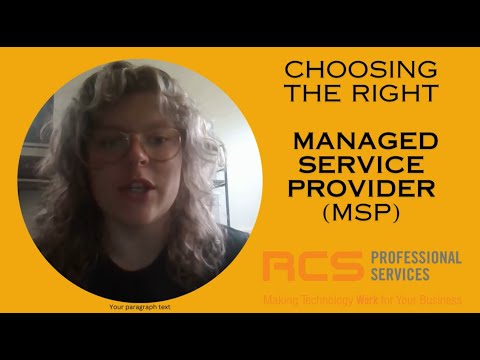 Choosing the Right Managed Services Provider (MSP) - YouTube