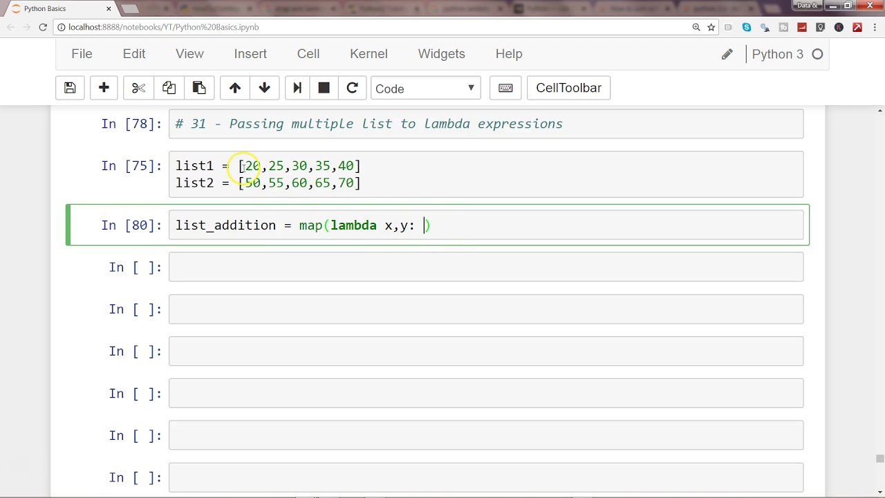 Python 3 Programming Tutorial | #11 Processing multiple list with map function & lambda function - YouTube Python 3 Programming Tutorial | #11 Processing Multiple List With Map Function & Lambda Function - Youtube