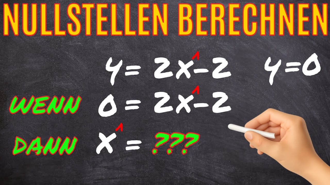 NULLSTELLEN VON LINEAREN FUNKTIONEN einfach erklärt! | Easy Math - YouTube