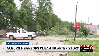 Auburn residents clean up, reflect on storm damage