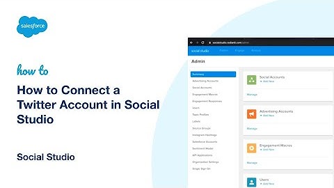 How to Connect a Twitter Account in Social Studio | Salesforce Marketing