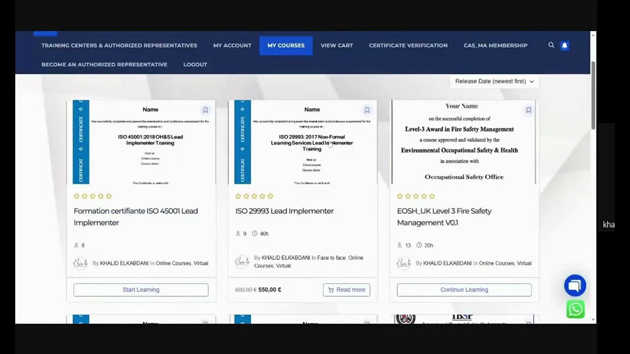ISO 45001 2018 OH&S LI Introduction au cours