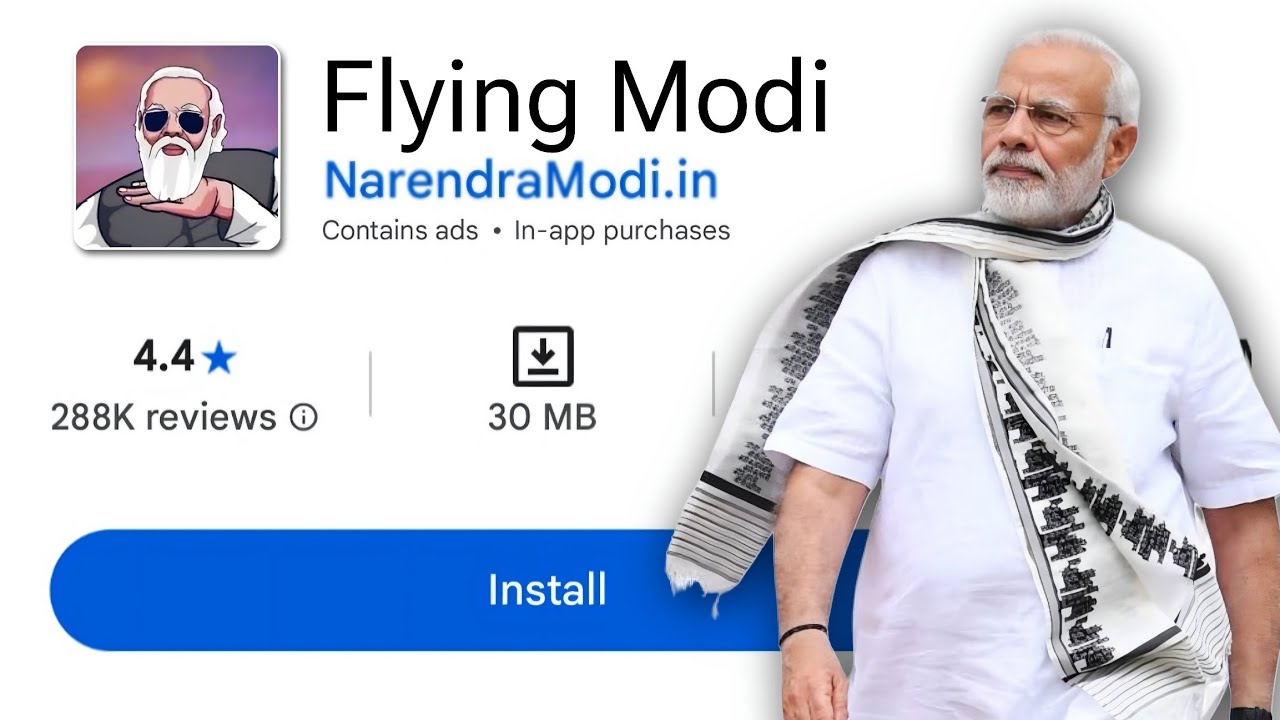 I tried Instagram viral Flying Modi game 🤣 - YouTube