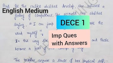 DECE1 Imp Ques Ans | NTT | Simran Gumber
