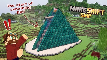 THE BASE OF A BASE!! | MakeShift SMP | Ep 2 | Create Mod | Minecraft