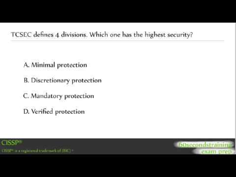 CISSP - practice exam : TCSEC