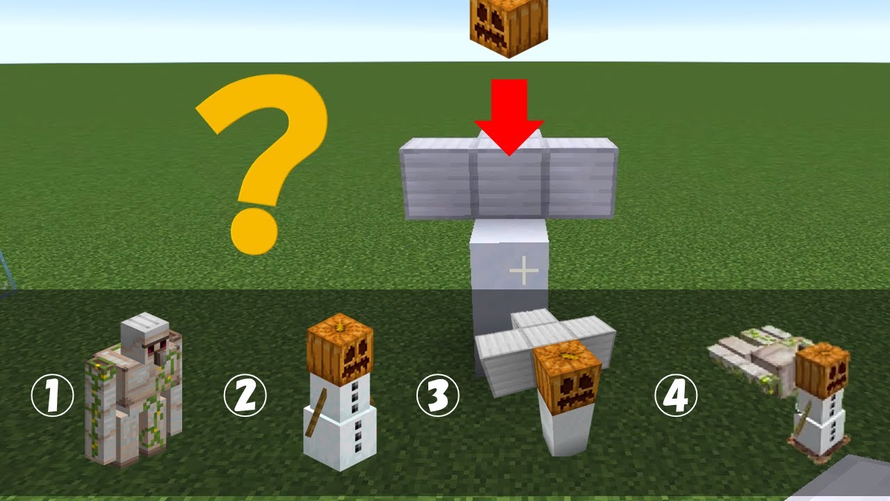 Do you know how to summon a Iron_golem? 【Minecraft quiz】 YouTube