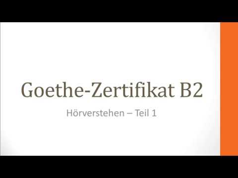 Goethe Zertifikat B2 Horverstehen 1 Und 2 Klett Youtube