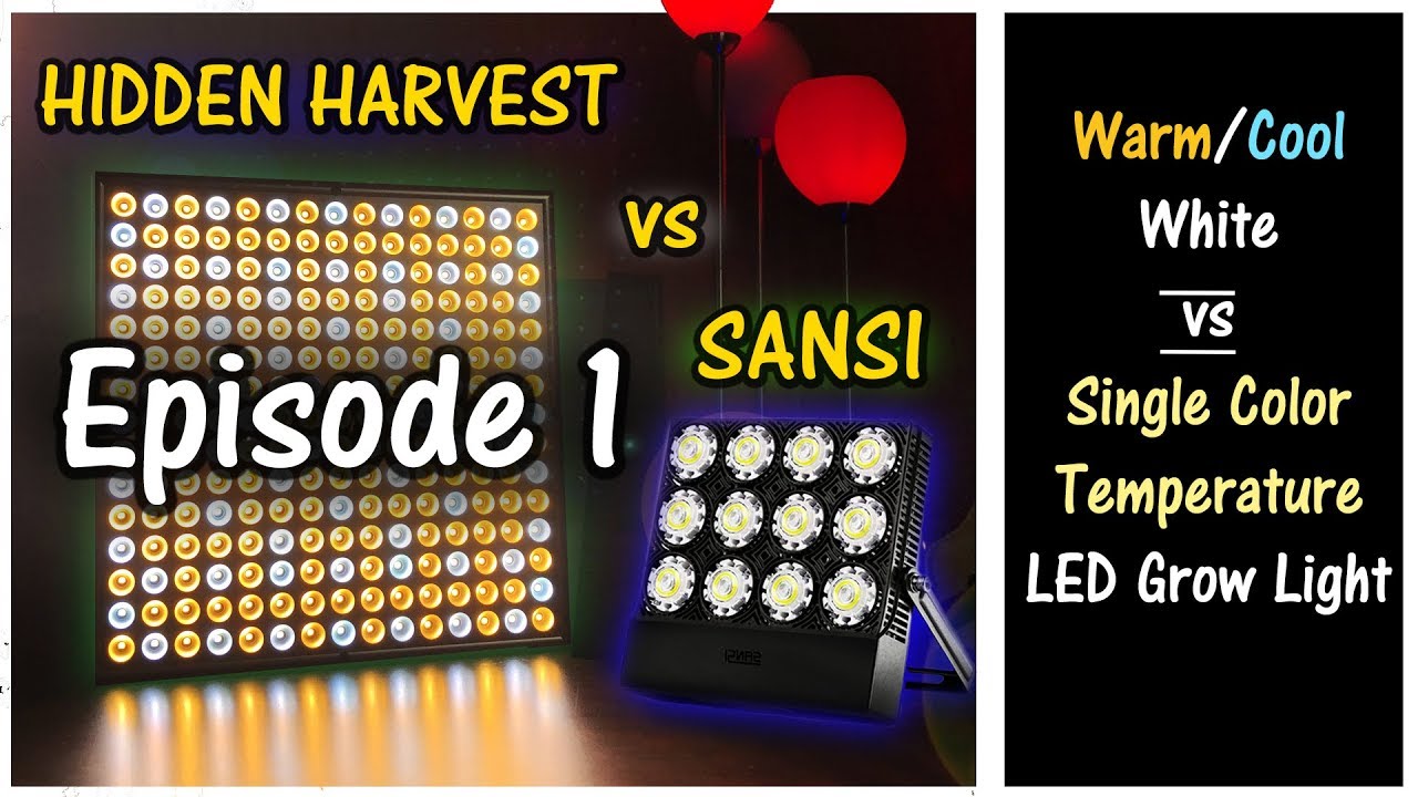 Hidden Harvest vs Sansi Single vs Mixed Color Temperature Grow Light