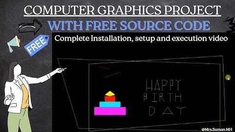 Birthday Cake & Wish | OpenGL Project |  Computer Graphics Project | With Free Source Code
