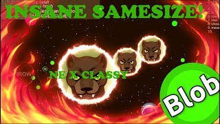 #NERC - THE BLOB.IO KING V3 - INSANE SAMESIZE!!! - IM NEW DOUBLESPLIT KING? - OMG! INSANE POPSPLIT!!