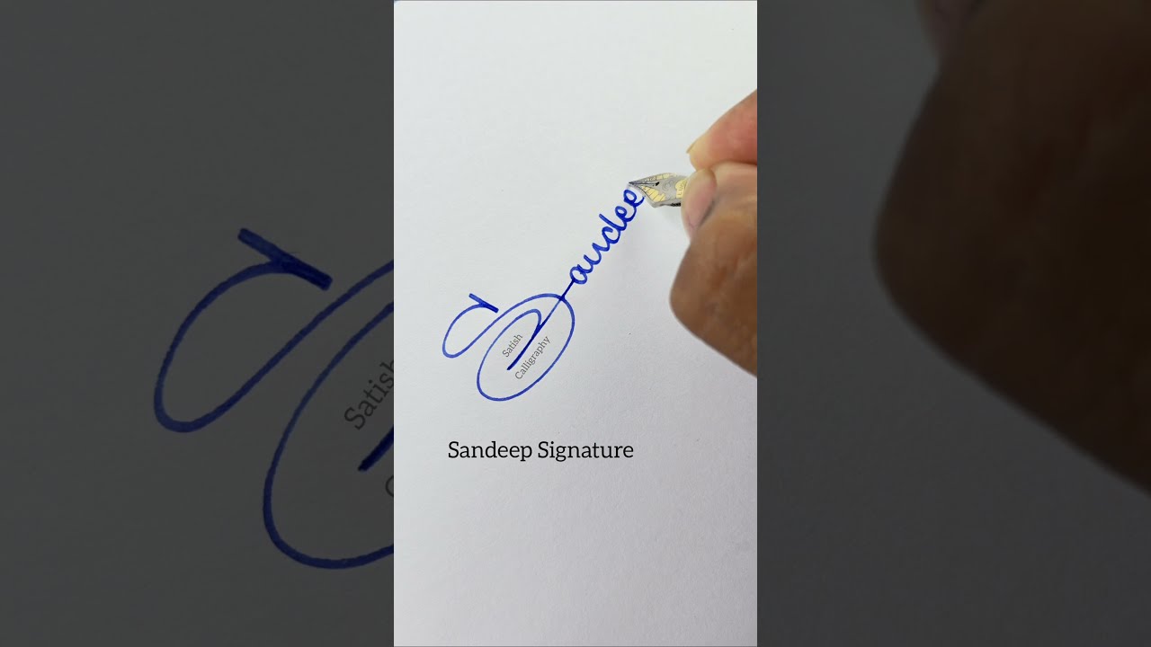 Sandeep Signature Letter S Sign Satish Calligraphy