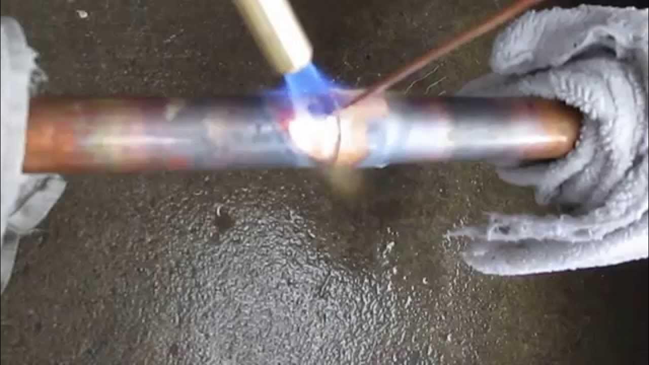 Brazing copper pipe 22mm for mapp torch YouTube