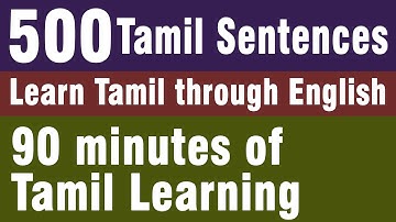 500 Tamil Sentences  - Learn Tamil through English