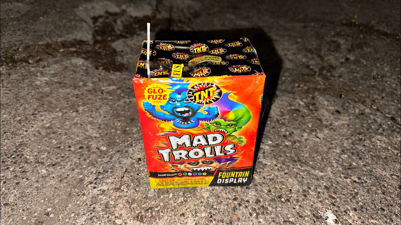 Mad Trolls Fountain Firework by TNT Fireworks YouTube