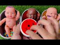 💙🖤💚3 Rainbow BathTubs with M&M Candy #asmr #baby #satisfying