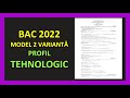 Bacalaureat matematica 2022 varianta tehnologic  rezolvata model bac mate pregatire bac 2022 tehn
