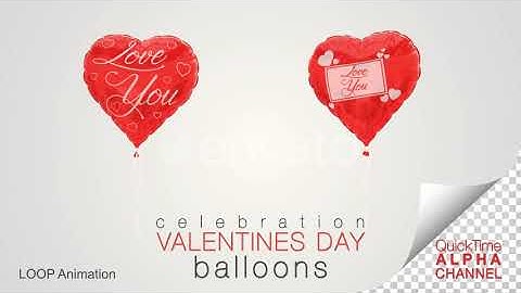 Heart Balloons | Motion Graphics - Envato elements