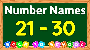 Number names | Number Names 21-30 | Number spelling | Learn Numbers | Numbers 21 to 30 | #numbername