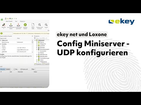 ekey net und Loxone Config Miniserver - UDP konfigurieren