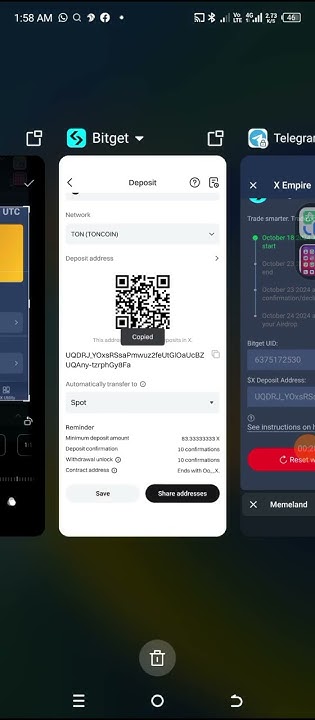 How to get deposit address and UID on bitget - YouTube
