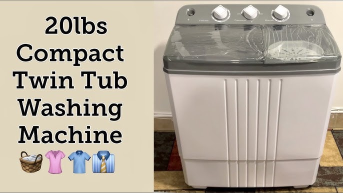 Costway 26lbs Portable Semi-automatic Twin Tub Washing Machine W