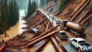 Massive Landslide Closes Highway 99 in Lions Bay, Canada Today